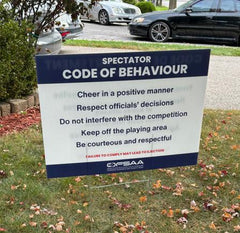 Spectator Code of Behaviour Lawn Sign